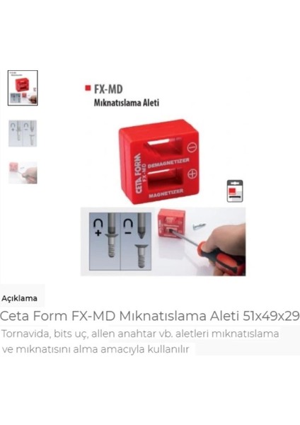 Sağlam Mıknatıslama Aleti 51X49X29, Dayanıklı ve Kullanışlı El Aleti