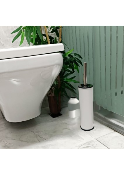 Beyaz Elit Serisi Paslanmaz Banyo, Mutfak, Wc Tuvalet Fırçalık