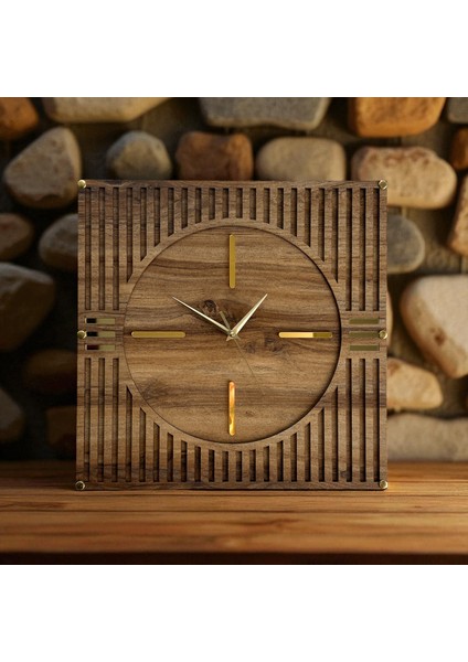Lüks Ahşap Duvar Saati – 40X40 cm Modern Tasarım, Sessiz Akar Mekanizma modelleri