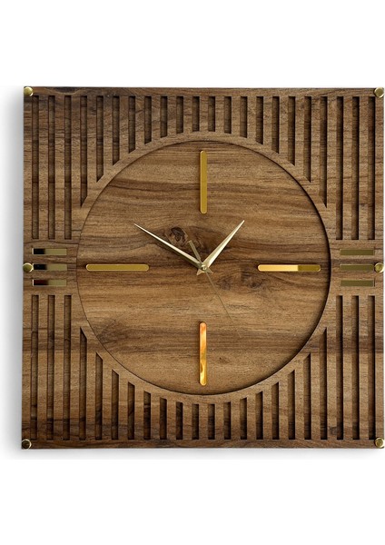 Lüks Ahşap Duvar Saati – 40X40 cm Modern Tasarım, Sessiz Akar Mekanizma fırsatları