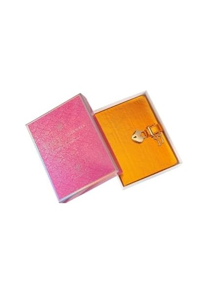 Journals Hush Hush Kilitli Metalik Defter (Turuncu)