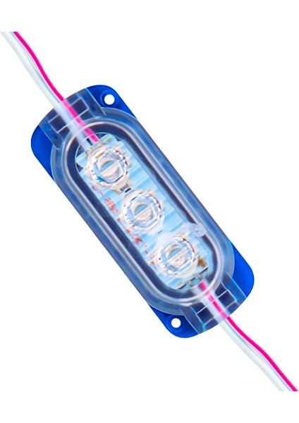 12V 0.6W Mavi 2835 65X25 mm IP65 120LM 160 Derece Modül LED (5232)
