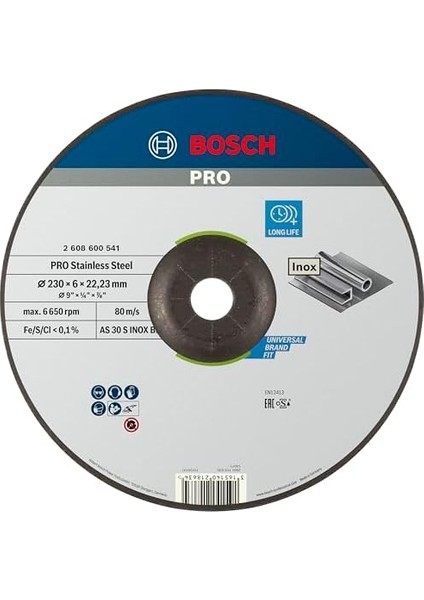 Professional 2608600541 Schleifzubehör SCHRUPPSCH.230 x 6 mm F.ino x