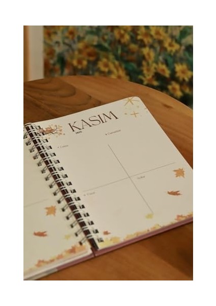 A5 Asil Kız Akademik Ajanda Spiralli 15X21 cm - 105 Ad. Sticker - Lastikli modelleri
