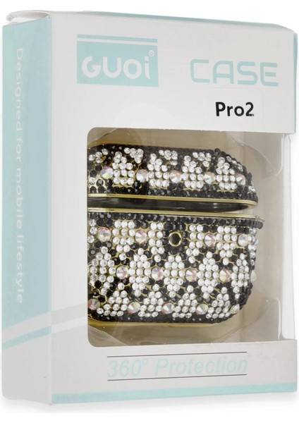 FLM Airpods Pro 2 (2.nesil) Klor Taşlı Kılıf - Desen 2