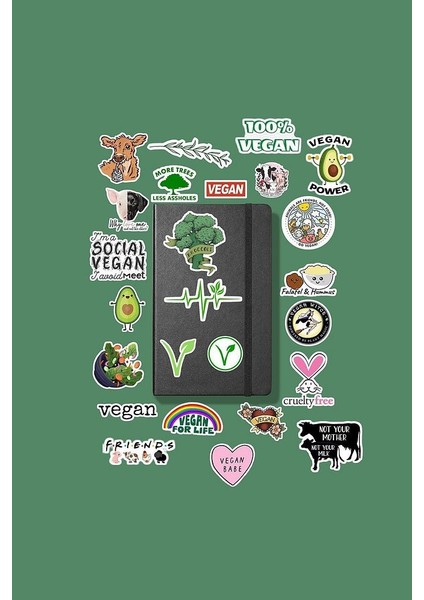 Vegan Sticker Paketi /bullet Journal Defter Çıkartma Ajanda Laptop Etiket