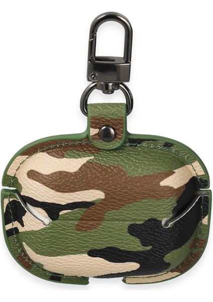 CPT83 Airpods 3 (3.nesil) Çanta Kamuflaj Deri Kılıf - Yeşil indirimleri