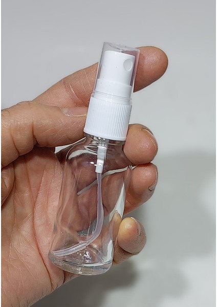 50 Adet 100 ml Cam Yeniden Doldurulabilir Sprey Kolonya Boş Parfüm Şişe Beyaz Renk Sprey Kapaklı