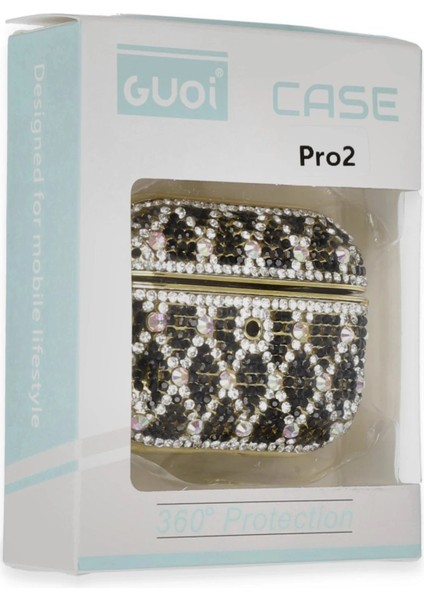 CPT83 Airpods Pro 2 (2.nesil) Klor Taşlı Kılıf - Desen 3