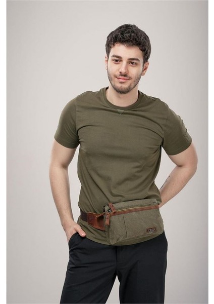 31510 Çift Kanvas Bel Çantası Yeşil fiyatları