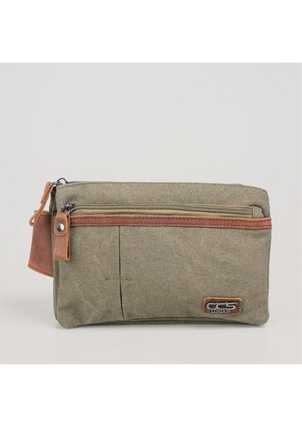 31510 Çift Kanvas Bel Çantası Yeşil modelleri