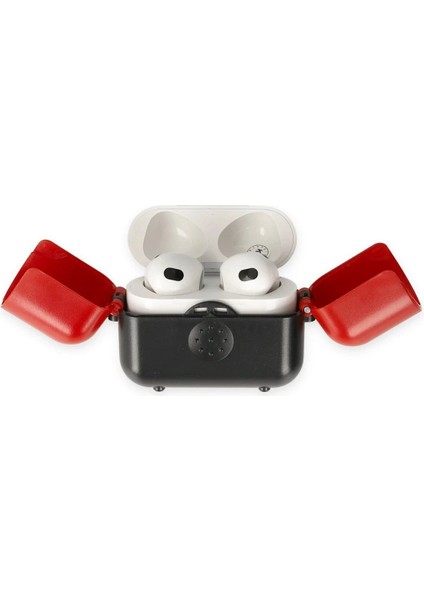 CPT16 Airpods 3 (3.nesil) Basmalı Kılıf - Siyah-Kırmızı modelleri