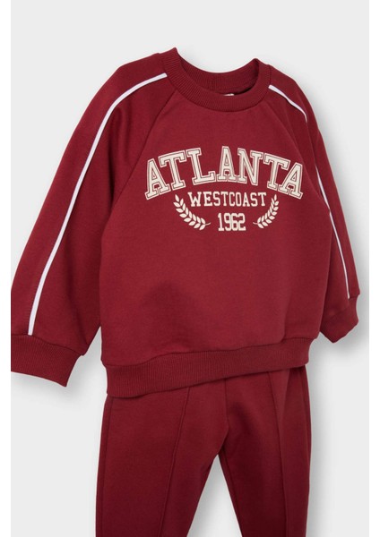 Erkek Bebek 2'li Takım Baskılı Okul Sweatshirt Eşofman Altı D2599A525AU modelleri