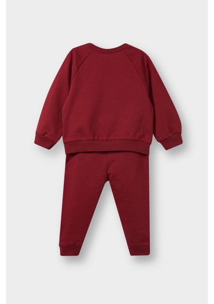 Erkek Bebek 2'li Takım Baskılı Okul Sweatshirt Eşofman Altı D2599A525AU fırsatları