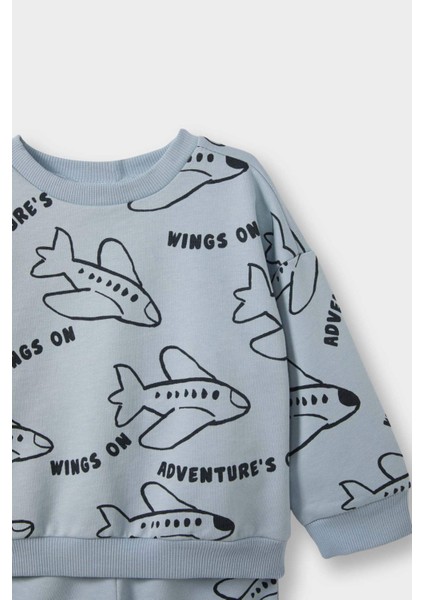 Erkek Bebek 2'li Takım Baskılı Sweatshirt Eşofman Altı F0219A525AU modelleri