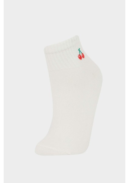 Kadın Rahat Lastikli 5'li Pamuklu Patik Çorap indirimleri