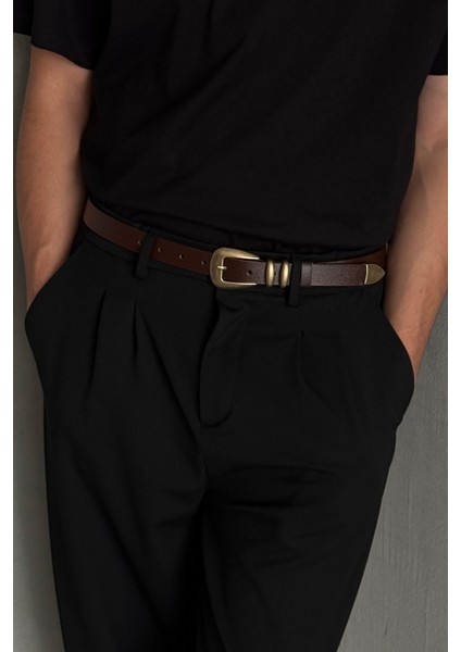 Erkek %100 Deri Old Money Kemer