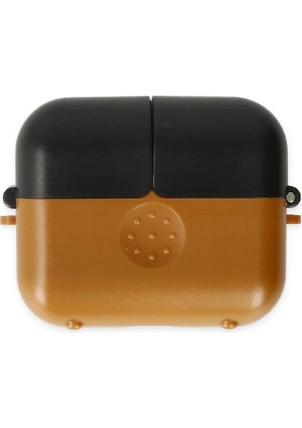 CPT16 Airpods 3 (3.nesil) Basmalı Kılıf - Kahverengi-Siyah