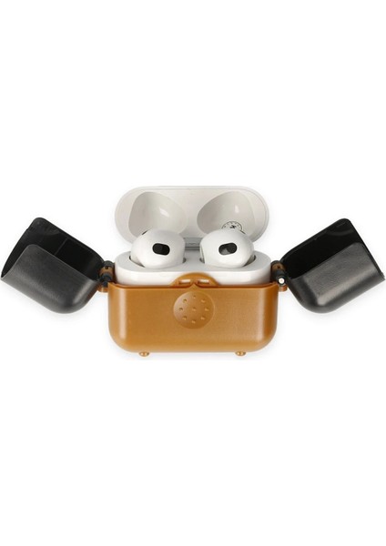 CPT16 Airpods 3 (3.nesil) Basmalı Kılıf - Kahverengi-Siyah modelleri