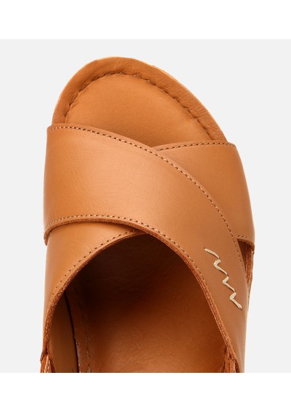 01SAH306840A370 KADIN Deri Taba Ayarlanabilir Comfort Sandalet fırsatları