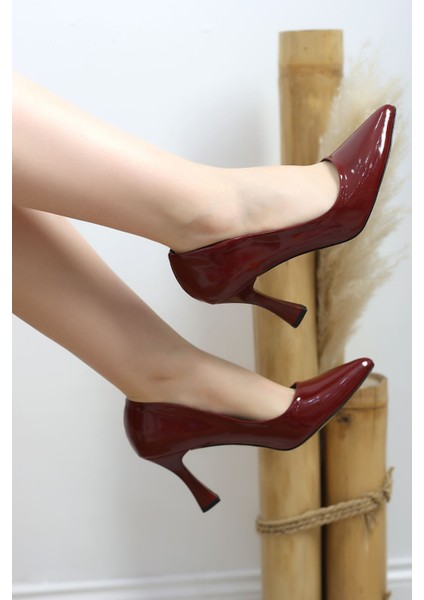 8 cm Topuklu Stiletto Bordo modelleri