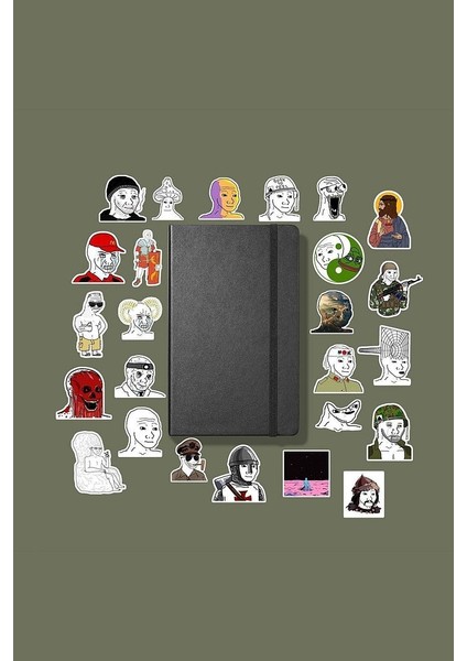 Wojack Sticker Paketi /bullet Journal Defter Çıkartma Ajanda Laptop Etiket
