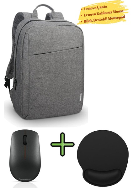 Sırt Çantası B210 Laptop Çantası Notebook Sırt Çantası Lenovo Mouse 400 W Bilek Destekli Mouse Pad