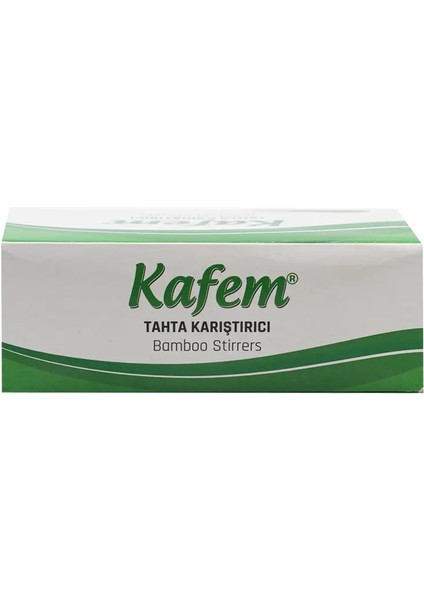Kafem Ahşap Tahta Karıştırıcı 250'LI 1 Paket