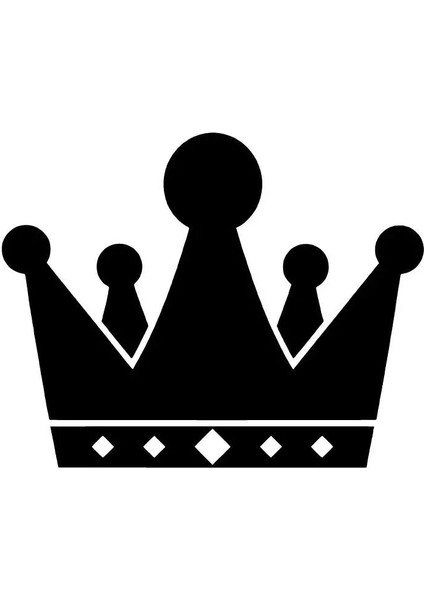 Kral Tacı Model 5 Oto Sticker Siyah 30 x 24 cm Aracınıza Yeni Bir Tarz Katın MISS-774