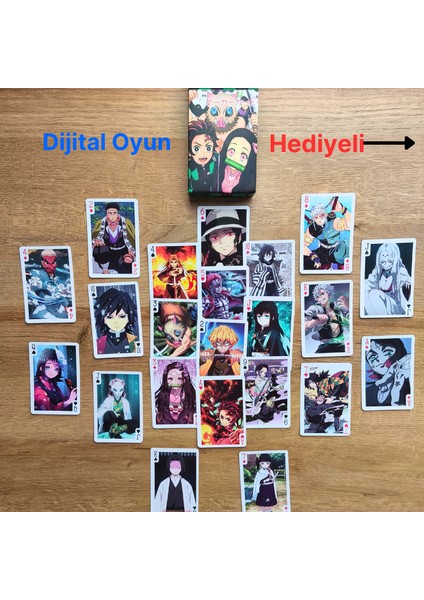 Demon Slayer Temalı Anime İskambil/poker Kart Destesi