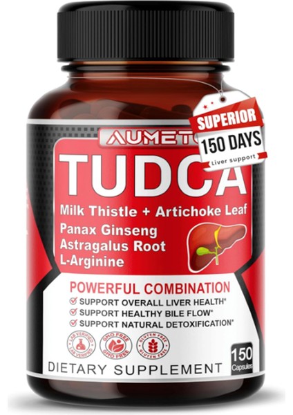 Tudca (Tauroursodeoxycholic Acid) With Milk Thistle, Artichoke, Panax Ginseng, Astragalus - Bile Flow Digestion 150 Capsul.abd Menşei.42