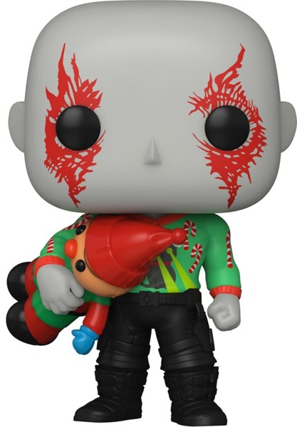 Pop! Marvel: Galaksinin Koruyucuları Tatil Özel, Drax, 9,5 cm Koleksiyonluk Vinil Figür