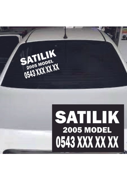 Satılık Araba Yazısı Kişiye Özel 30X20 Ölçülerinde (1ADET) Beyaz