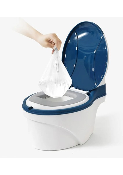 Mavi Tuvalet Eğitimi Koltuğu – Ergonomik, Kaymaz ve Mendil Dağıtıcılı fiyatları