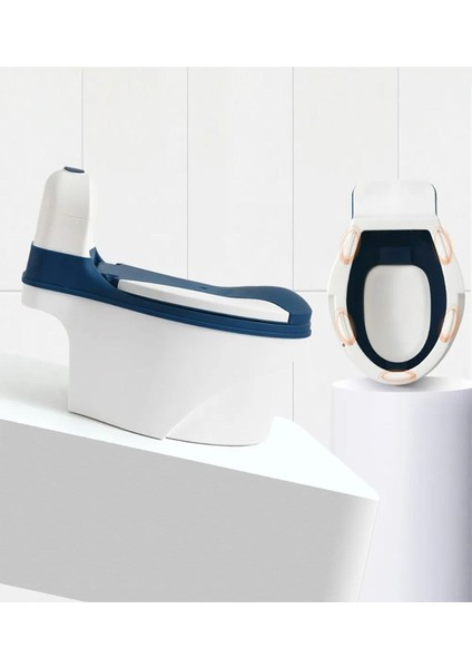 Mavi Tuvalet Eğitimi Koltuğu – Ergonomik, Kaymaz ve Mendil Dağıtıcılı fırsatları