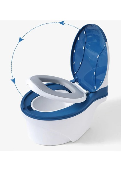 Mavi Tuvalet Eğitimi Koltuğu – Ergonomik, Kaymaz ve Mendil Dağıtıcılı indirimleri