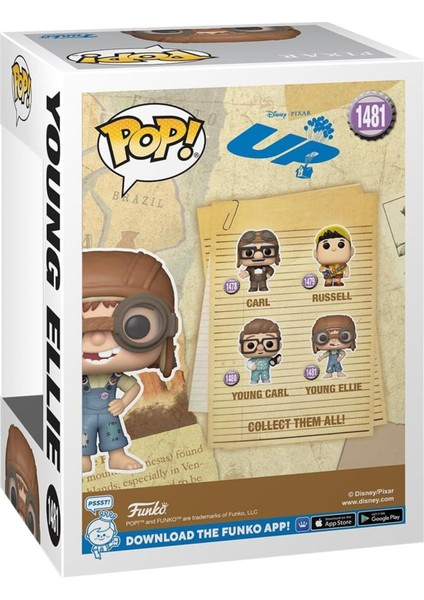 Pop! Disney Up Young Ellie, Koleksiyonluk Vinil Figür, 9,5 Cm, Resmi Lisanslı Ürün