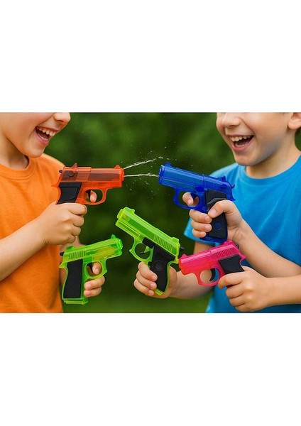 Glock Model Renkli Basınçlı Hareketli Kızaklı Karne Hediyesi Su Tabancası 13 cm