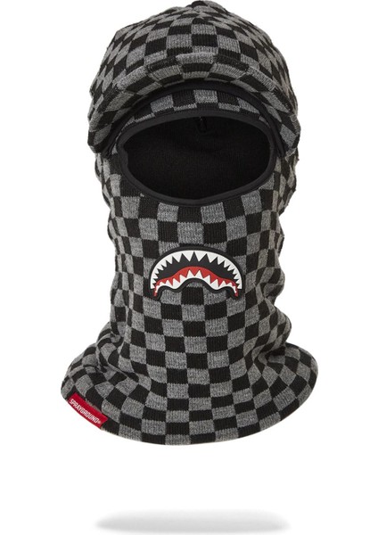 Shark Bite Visor Ski Mask, Örgülü Tasarım, %100 Akrilik, Sınırlı Sayıda