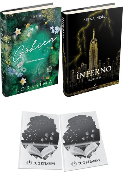 Inferno 2 Ciltli ve Ephesus Yayınları Gökçen 4 Ciltli Loresima 2li Set + Hediyeli