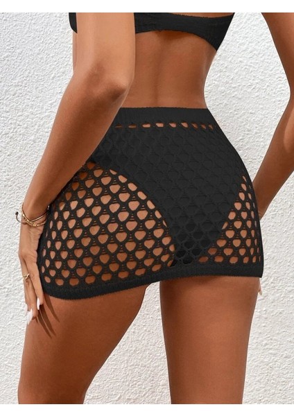 Kadın Delikli Triko Mini Etek fiyatları