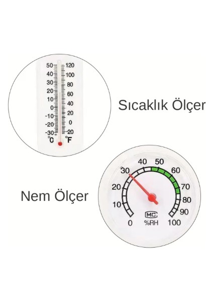 Iç Dış Mekan Analog Ev Bebek Odası Kuluçka Makinası Sera Analog Nem Ölçerli Isı Termometresi modelleri