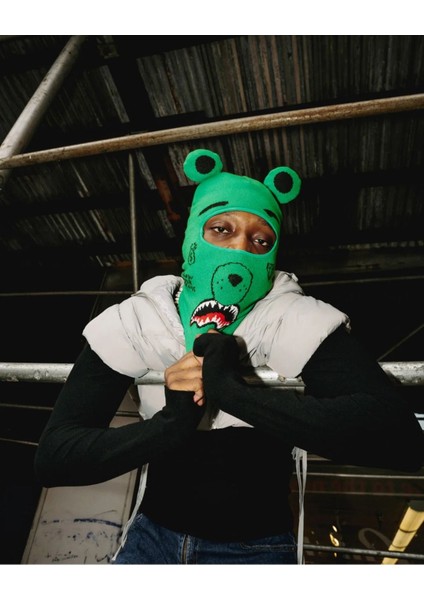 The Real Money Bear Ski Mask, Örgülü Yapı, %100 Akrilik, Sınırlı Sayıda Kayak Maskesi fırsatları