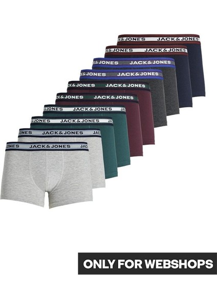 Jack Jones Solıd 10 Lu Paket Erkek Boxer 12189937