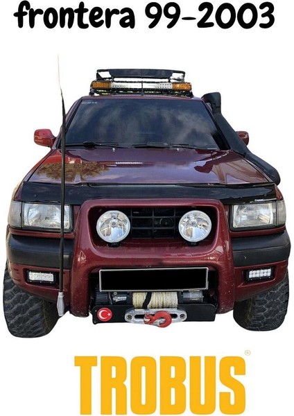 Opel Frontera Ön Kaput Koruma Rüzgarlığı 3mm Akrilik (Abs) Parlak Siyah Deflektör 1998-2004 modelleri