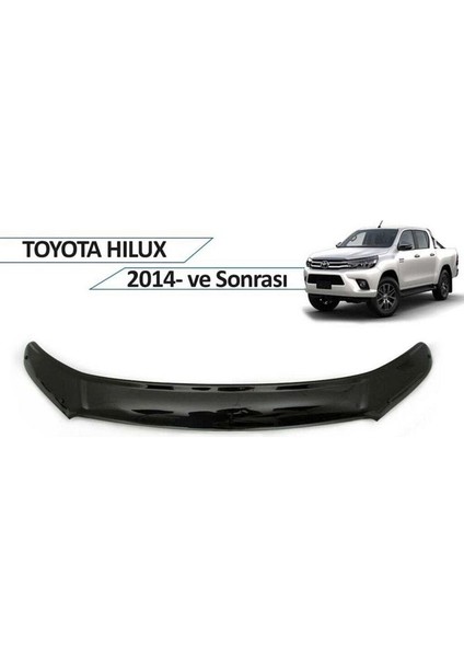 Toyota Hilux 2015+ Kaput Koruma / Kaput Rüzgarlığı Piano Black