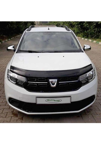 Dacia Logan Mcv Ön Kaput Koruma Rüzgarlığı 3mm Akrilik (Abs) Parlak Siyah Deflektör 2013-> Uyumlu fırsatları