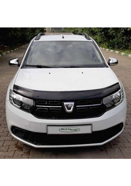 Dacia Logan Uyumlu Mcv Ön Kaput Koruma Rüzgarlığı 3mm Akrilik (Abs) Parlak Siyah Deflektör 2014-> fırsatları