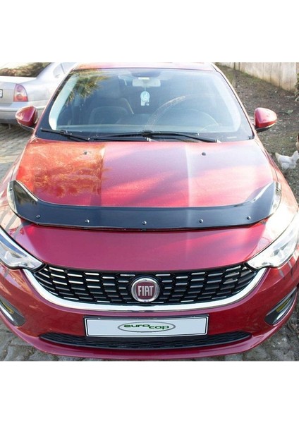 Fiat Egea Ön Kaput Koruma Rüzgarlığı 3mm Akrilik (Abs) Parlak Siyah Deflektör 2015-> modelleri