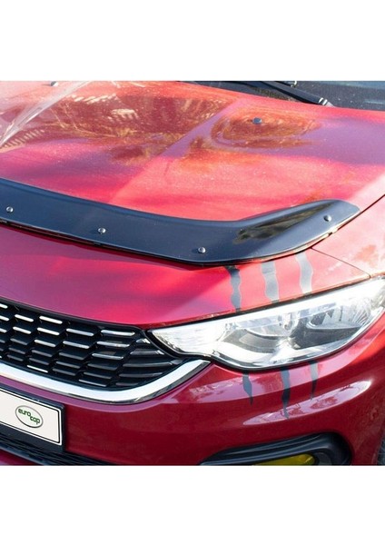 Fiat Egea Ön Kaput Koruma Rüzgarlığı 3mm Akrilik (Abs) Parlak Siyah Deflektör 2015-> fırsatları